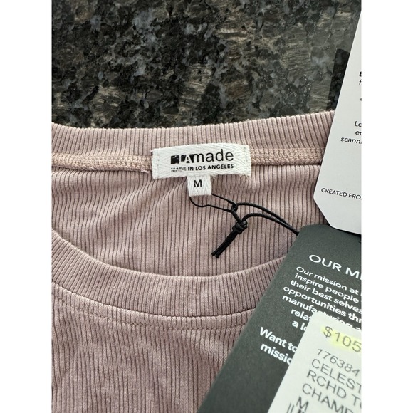 LA made CELESTIAL RUCHED TOP. NWT Size M. Long Sleeve Shirt - Picture 3 of 6